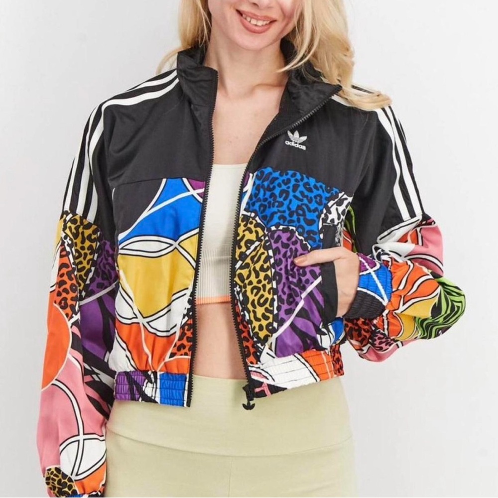 Adidas x RICH MNISI cropped track jacket